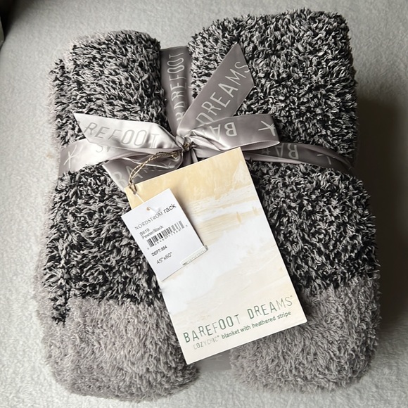 Barefoot Dreams CozyChic Luxe Heathered Stripe Throw Blanket